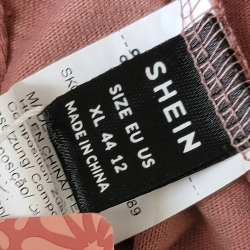 Shein Boho Feel Bohemela Round Neck Short Sleeve Loose FiT pink Size Xl - Picture 5 of 15